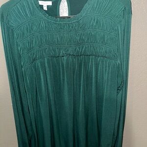 Maurices Forest Green Long Sleeve Blouse